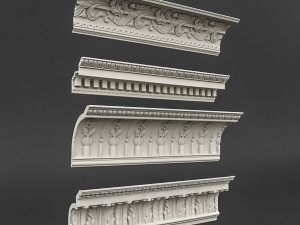 classic ceiling pattern 06 3D 모델
