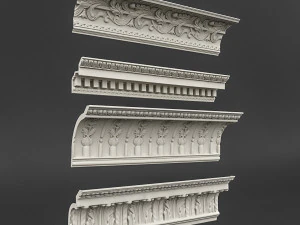 Классический рисунок потолка 06 3D Модель