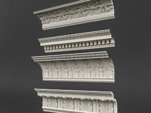 classic ceiling pattern 06 Model 3D
