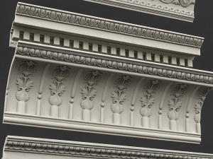 classic ceiling pattern 06 Model 3D