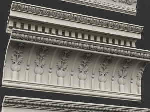 classic ceiling pattern 06 3D Model