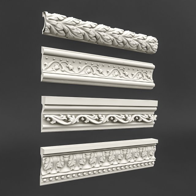 classic ceiling pattern 07 3D Model .c4d .max .obj .3ds .fbx .stl .blend 