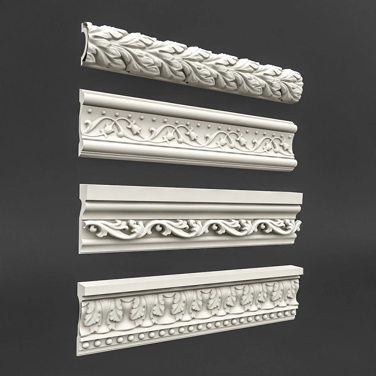classic ceiling pattern 07 3D Model .c4d .max .obj .3ds .fbx .stl .blend 