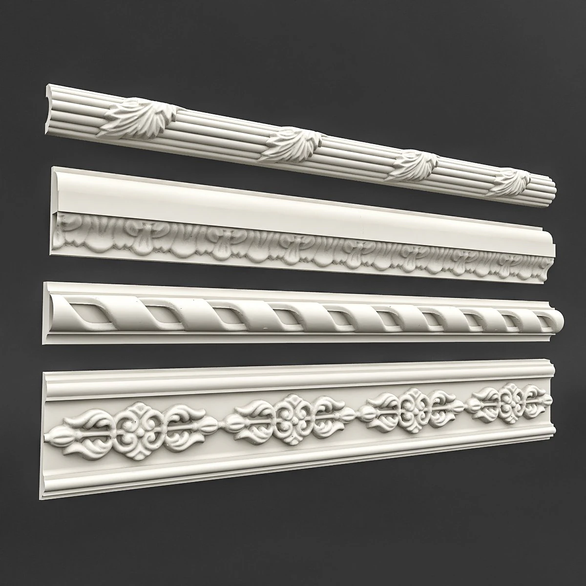 classic ceiling pattern 08 3D Model .c4d .max .obj .3ds .fbx .stl .blend 