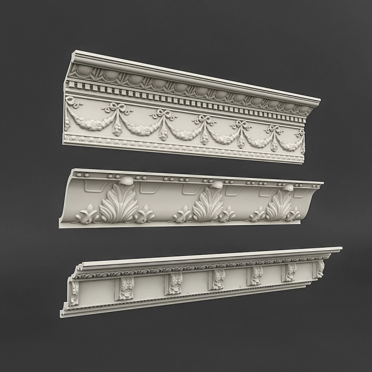 classic ceiling pattern 09 3D Model .c4d .max .obj .3ds .fbx .stl .blend 