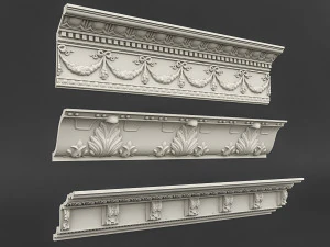 Классический рисунок потолка 09 3D Модель