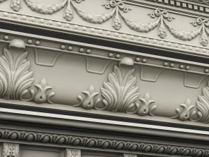 classic ceiling pattern 09 3D Model