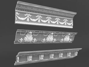classic ceiling pattern 09 3D Model
