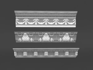 classic ceiling pattern 09 3D Model
