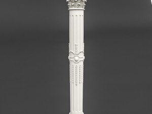 classic pattened column 01 3D 모델