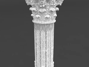 classic pattened column 01 3D Model