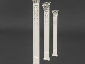 classic pattened column 02 3D Model