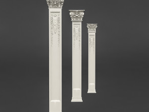classic pattened column 02 Model 3D