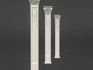 classic pattened column 02 3D Model