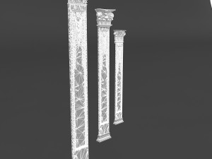 classic pattened column 02 Model 3D