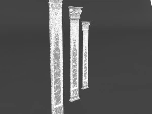 classic pattened column 02 3D Model