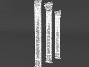 classic pattened column 02 3D Model
