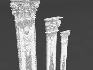 classic pattened column 02 3D Model