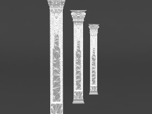 classic pattened column 02 Model 3D
