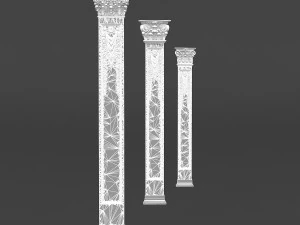 classic pattened column 02 3D Model