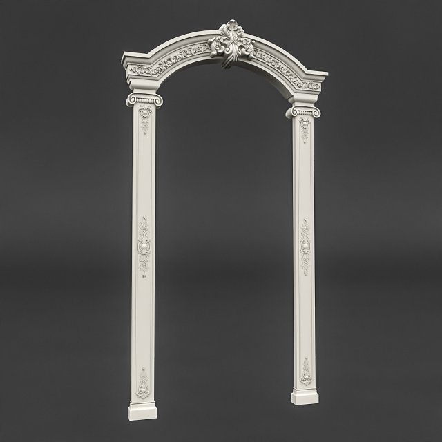 classic patterned door 01 3D Model .c4d .max .obj .3ds .fbx .stl .blend 