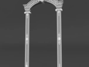 classic patterned door 01 3D Model