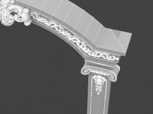 classic patterned door 01 3D Model
