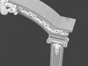 classic patterned door 01 3D Model
