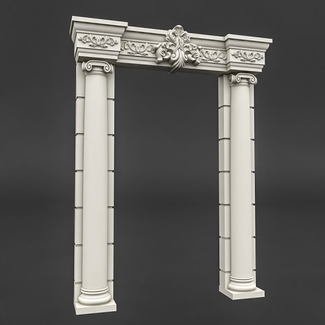 classic patterned door 03 Model 3D .c4d .max .obj .3ds .fbx .stl .blend 