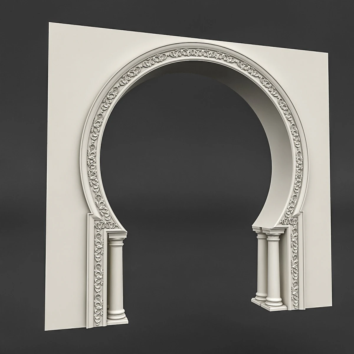 classic patterned door 05 3D Model .c4d .max .obj .3ds .fbx .stl .blend 