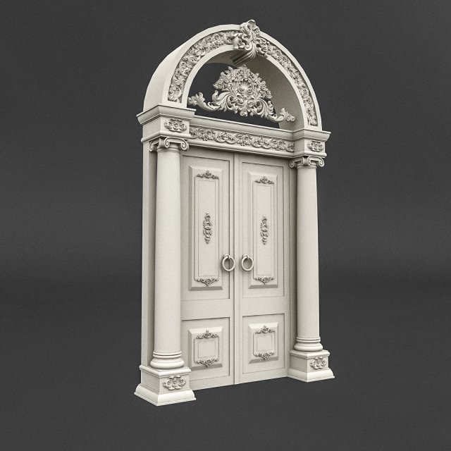 classic patterned door 06 Model 3D .c4d .max .obj .3ds .fbx .stl .blend 