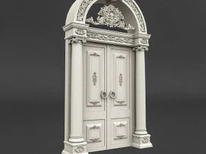 porta estampada cl&aacute;ssica 06 Modelo 3D