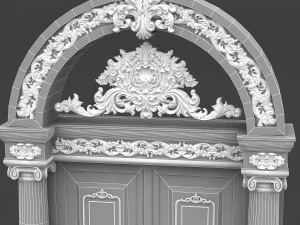 classic patterned door 06 3D Model