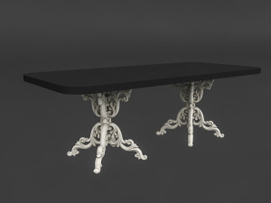 classic patterned table 01 3Dモデル