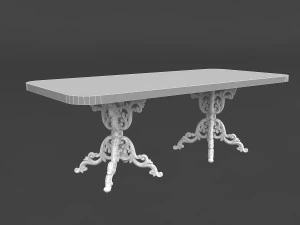 classic patterned table 01 3D Model