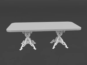 classic patterned table 01 3D Model
