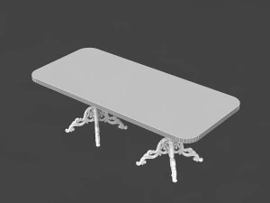 classic patterned table 01 3D Model