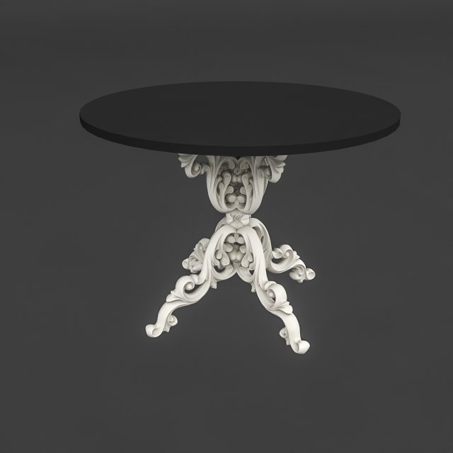 classic patterned table 02 3D Модель .c4d .max .obj .3ds .fbx .stl .blend 