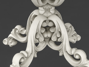 classic patterned table 02 3D Модель