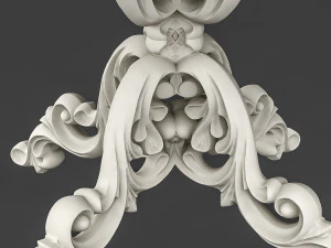 classic patterned table 02 3D Model