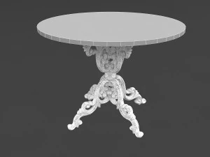 classic patterned table 02 3D Model