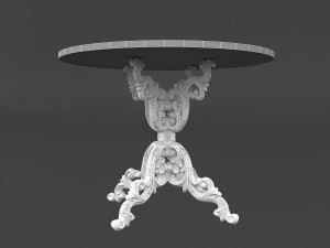 classic patterned table 02 3D Модель