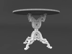 classic patterned table 02 3D Model