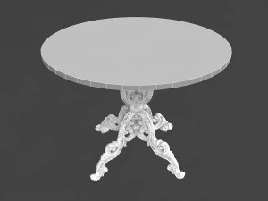 classic patterned table 02 3D Model