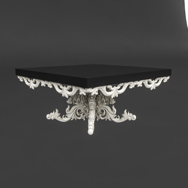 classic patterned table 03 3D Model .c4d .max .obj .3ds .fbx .stl .blend 