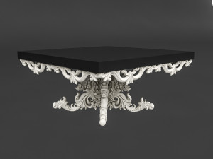 classic patterned table 03 3D Model