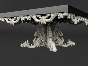 classic patterned table 03 3D Model