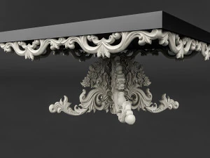 classic patterned table 03 3D Model