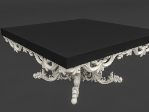 classic patterned table 03 3D Model