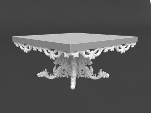 classic patterned table 03 3D Model